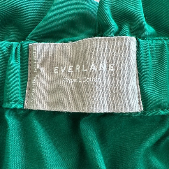 Everlane Paperbag Tank Dress Organic Cotton Removable/Adjustable Straps Green LG - Picture 13 of 16